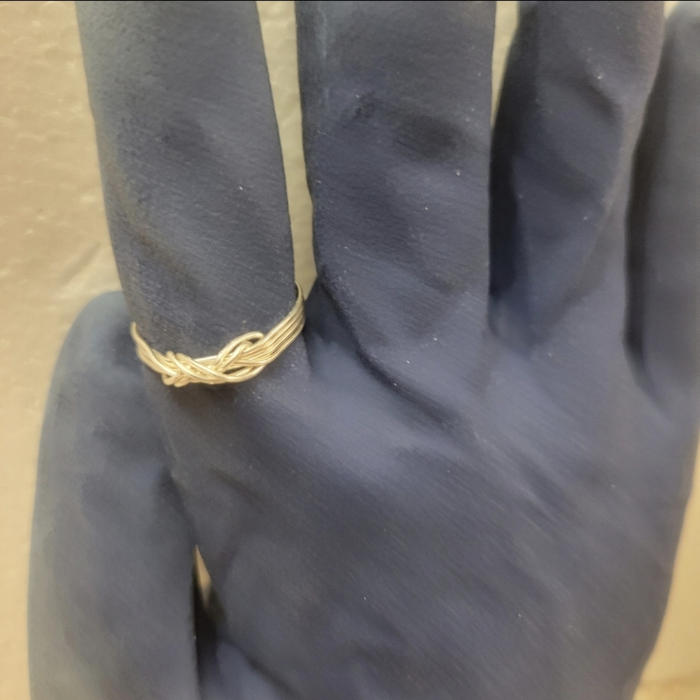 Silver Wire Wrapped Infinity Bow Ring - image 4